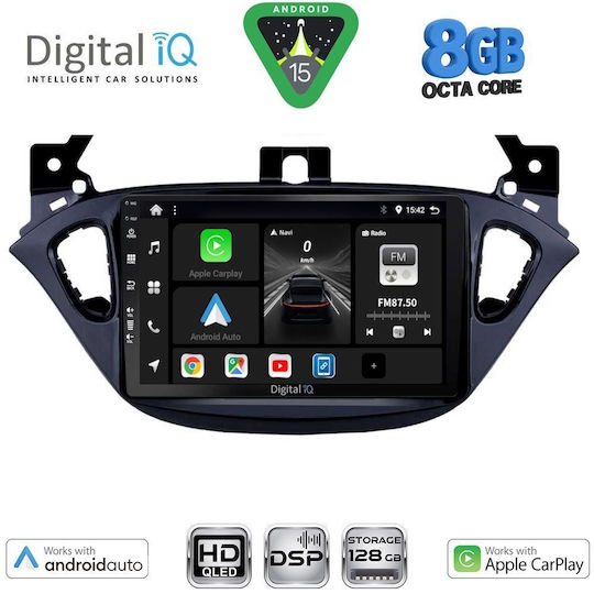 Digital IQ Car Audio System for Opel Adam / Corsa 2014-2021 Bluetooth USB WiFi GPS Apple CarPlay Android Auto with 9" Touch Screen