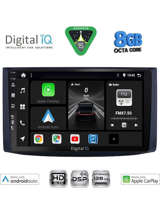 Digital IQ Car Audio System for Chevrolet Aveo 2006-2010 (Bluetooth/USB/WiFi/GPS/Apple CarPlay/Android Auto) with 9" Touch Screen