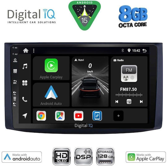Digital IQ Car Audio System for Chevrolet Aveo 2006-2010 (Bluetooth/USB/WiFi/GPS/Apple CarPlay/Android Auto) with 9" Touch Screen