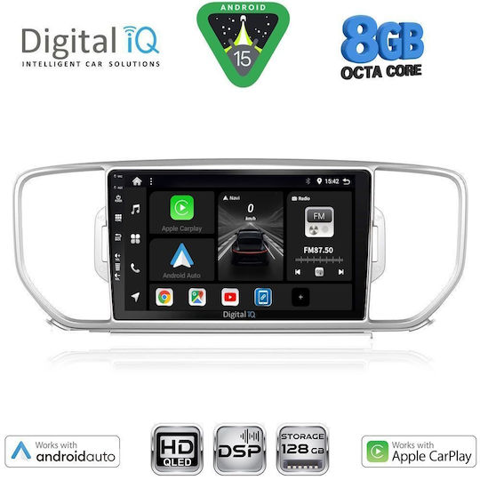 Digital IQ Ηχοσύστημα Αυτοκινήτου για Kia Sportage 2015-2018 (Bluetooth/USB/WiFi/GPS/Apple-Carplay/Android-Auto) με Οθόνη Αφής 9"