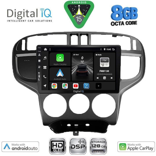Digital IQ Ηχοσύστημα Αυτοκινήτου για Hyundai Matrix 2001-2010 (Bluetooth/USB/WiFi/GPS/Apple-Carplay/Android-Auto) με Οθόνη Αφής 9"
