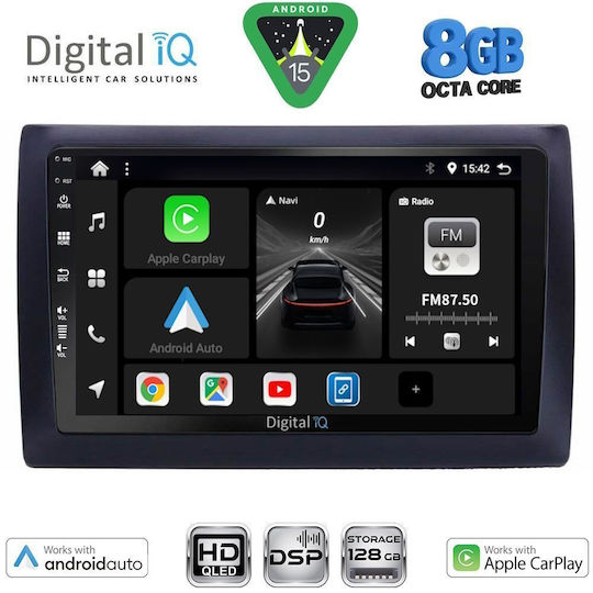 Digital IQ Ηχοσύστημα Αυτοκινήτου για Fiat Stilo 2001-2007 (Bluetooth/USB/WiFi/GPS/Apple-Carplay/Android-Auto) με Οθόνη Αφής 9"