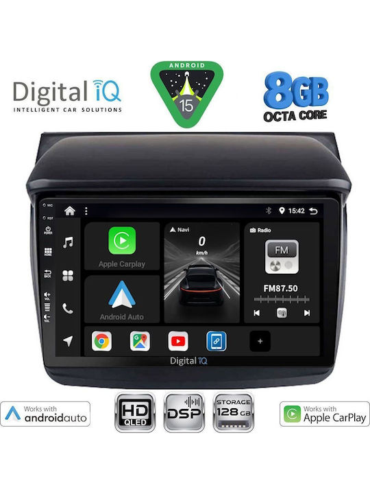 Digital IQ Car Audio System for Mitsubishi L200 2006-2015 Bluetooth USB WiFi GPS Apple CarPlay Android Auto with 9" Touch Screen