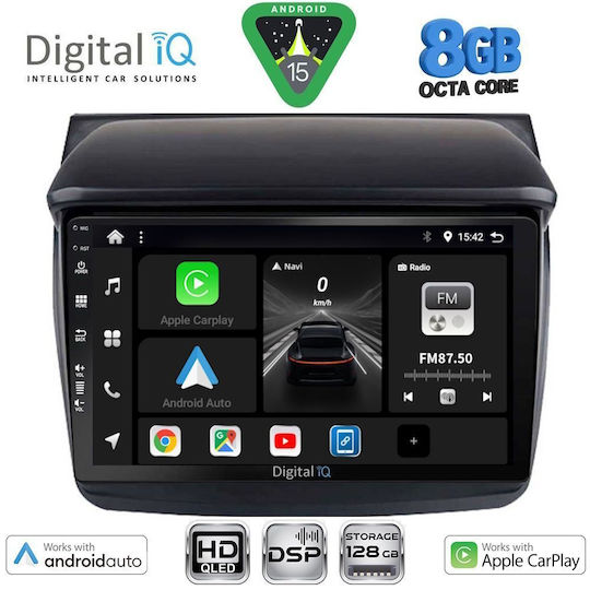 Digital IQ Ηχοσύστημα Αυτοκινήτου για Mitsubishi L200 2006-2015 (Bluetooth/USB/WiFi/GPS/Apple-Carplay/Android-Auto) με Οθόνη Αφής 9"