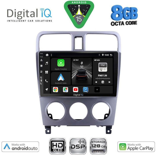 Digital IQ Car Audio System for Subaru Forester 2002-2008 Bluetooth USB WiFi GPS Apple CarPlay Android Auto with 9" Touch Screen