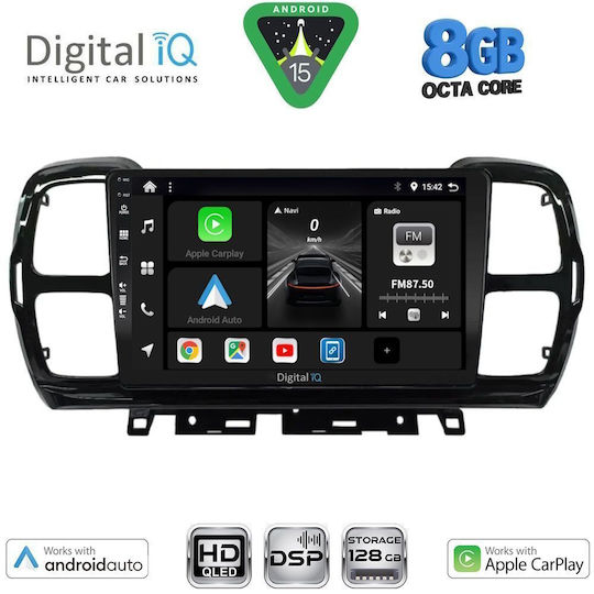 Digital IQ Car Audio System for Citroen C5 Aircross 2017-2021 (Bluetooth/USB/WiFi/GPS/Apple CarPlay/Android Auto) with 9" Touch Screen