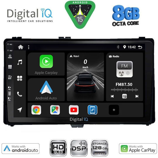 Digital IQ Ηχοσύστημα Αυτοκινήτου για Toyota Auris / Aygo X / Corolla 2017-2019 (Bluetooth/USB/WiFi/GPS/Apple-Carplay/Android-Auto) με Οθόνη Αφής 9"