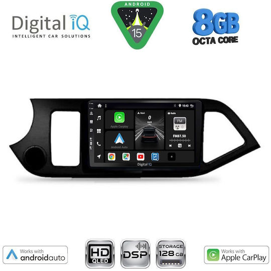 Digital IQ Car Audio System for Kia Picanto 2011-2017 (Bluetooth/USB/WiFi/GPS/Apple CarPlay/Android Auto) with 9" Touch Screen