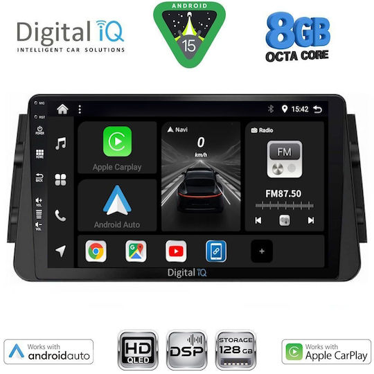 Digital IQ Car Audio System for Nissan Micra 2017-2023 Bluetooth USB Wi-Fi GPS Apple CarPlay Android Auto with 9 Inch Touch Screen DIGITAL IQ BXF 7460 CPAA