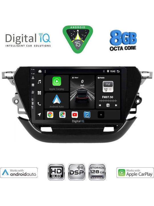 Digital IQ Car Audio System for Opel Corsa 2019-2023 Bluetooth USB Wi-Fi GPS Apple CarPlay Android Auto with 9 Inch Touch Screen DIGITAL IQ BXF 7487 CPAA