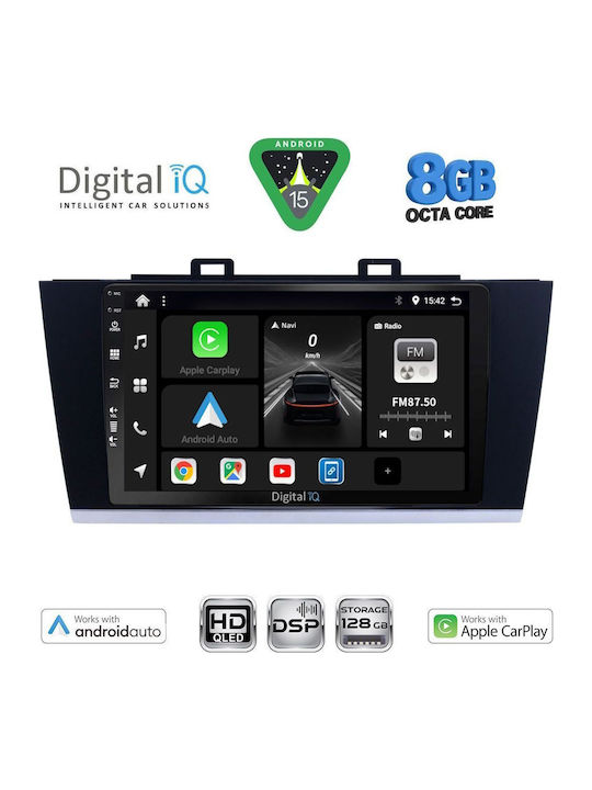 Digital IQ Car Audio System for Subaru Legacy / Outback 2014-2019 (Bluetooth/USB/WiFi/GPS/Apple CarPlay/Android Auto) with 9" Touch Screen