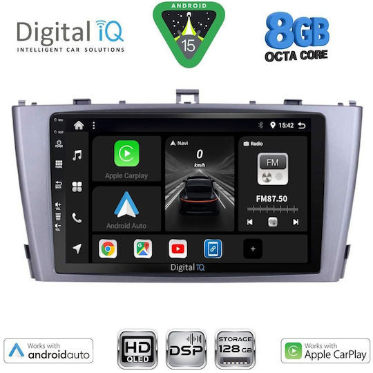 Digital IQ Car Audio System for Toyota Avensis 2009-2015 Bluetooth USB WiFi GPS Apple CarPlay Android Auto with 9" Touch Screen