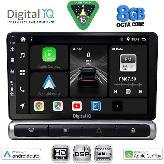 Digital IQ Car Audio System for Citroen C3 / DS3 2016 with Touch Screen 9" DIGITAL IQ BXF 7093H CPAA Bluetooth USB Wi-Fi GPS Apple CarPlay Android Auto