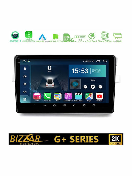 Bizzar Sistem Audio Auto Pentru Toyota Verso 2009-2018 Bluetooth USB Wi-Fi GPS Apple CarPlay Android Auto Cu Ecran Tactil 9