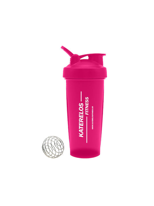 Katerelos Fitness Protein Shaker 600ml Plastic Pink