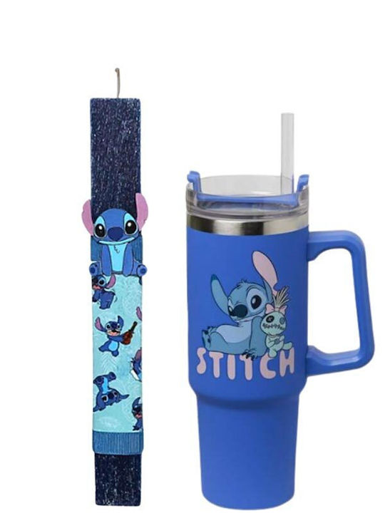 Osterkerze Lilo & Stitch Runde Beduftete Handgefertigte mit Box
