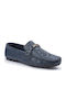 Leder Herren Mokassins in Blau Farbe