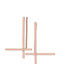 Handmade Rose Gold Plated Silver 925 Cross Pins Earrings