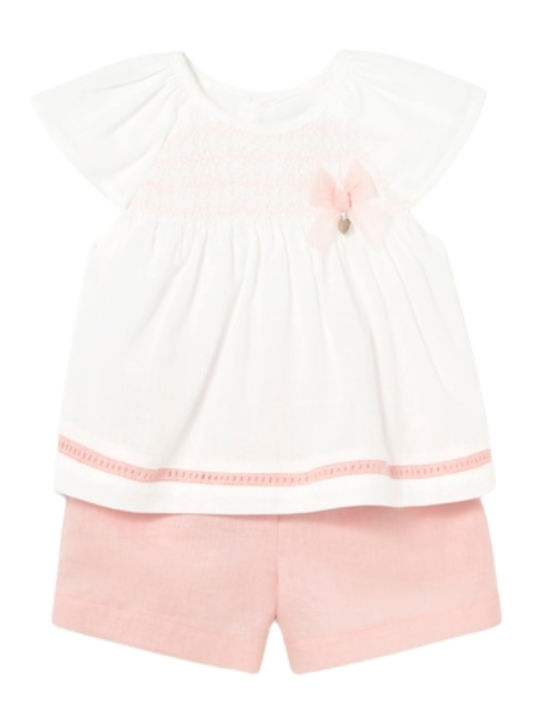 Mayoral Kids Summer Set with Shorts 2pcs Soft Pink