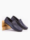 Leather Men's Moccasins in Blue Colour