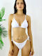 Set Bikini Triunghi Cu Burete Detașabil Alb