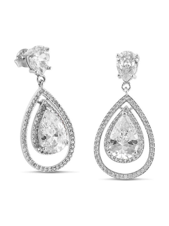 Themelidis Jewels Σκουλαρίκια από Ασήμι με Πέτρες