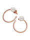 Earrings Hoops Pearls Or Stones Handmade Pink Gold Plated Silver 925