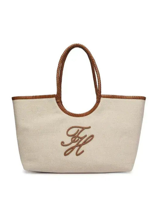Tommy Hilfiger Canvas Γυναικεία Tote Τσάντα Υφασμάτινη
