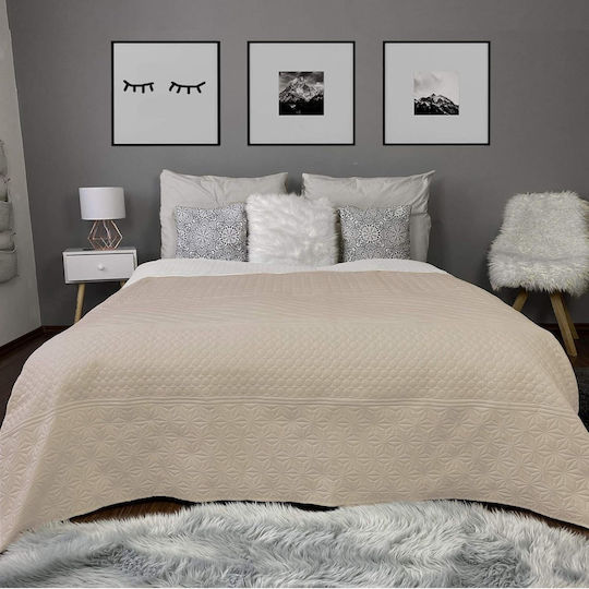 Homelevel Κουβερλί Διπλό Beige 200x220cm Homelevel Κουβερλί Διπλό Beige 200x220cm