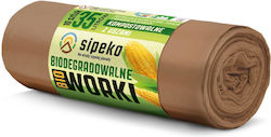Sipeko Sacuri De Gunoi Biodegradabile Capacitate 35lt 61x46cm 10 Bucăți Maro Sipeko Sacuri De Gunoi Biodegradabile Capacitate 35lt 61x46cm 10 Bucăți Maro