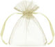 Creme Beutel Organza 10 Stück