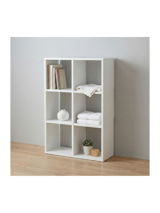 Βιβλιοθήκη Cube Λευκό 60x20x90εκ.