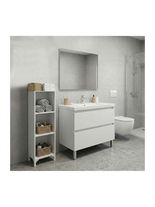 Bookcase Clare White 30x20x108cm