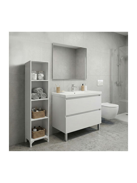 Βιβλιοθήκη Clare Λευκό 30x20x128εκ.