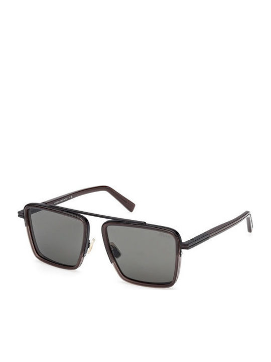 Zegna Γυαλιά Ηλίου Μαύρα με Σκελετό Zegna Γυαλιά Ηλίου Μαύρα με Σκελετό