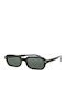 Gast Voce Unisex Sunglasses with Black Horn-Rimmed Frame and Black Lens VOC01