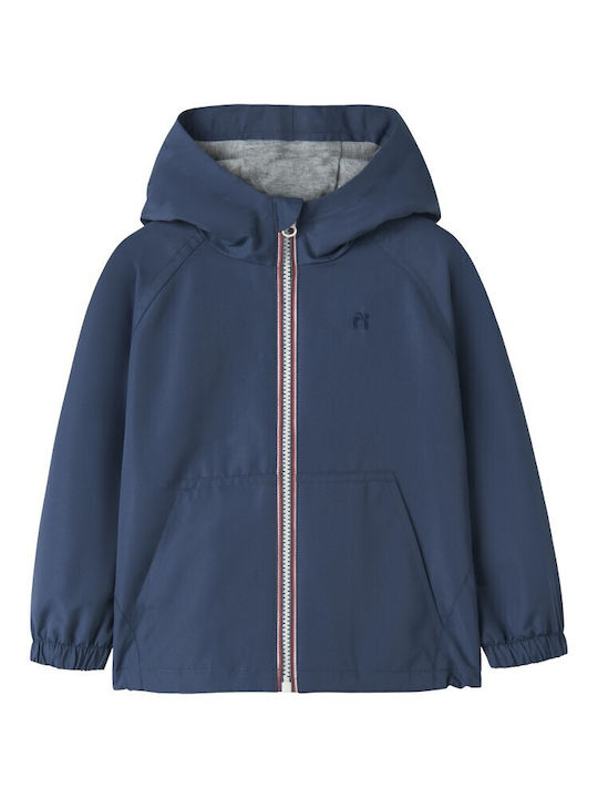 Name It Kids Casual Long Hooded Jacket Blue