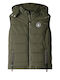 Kids Quilted Sleeveless Jacket with Lining & Hood Black