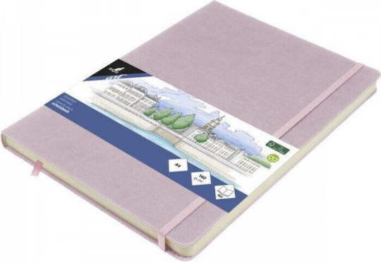 Sketchbook A4 Violet 140gr 160 Pages Elastic Hard Cover Kangaro