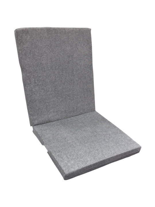Garden Chair Cushion with Backrest Gray 45x95cm