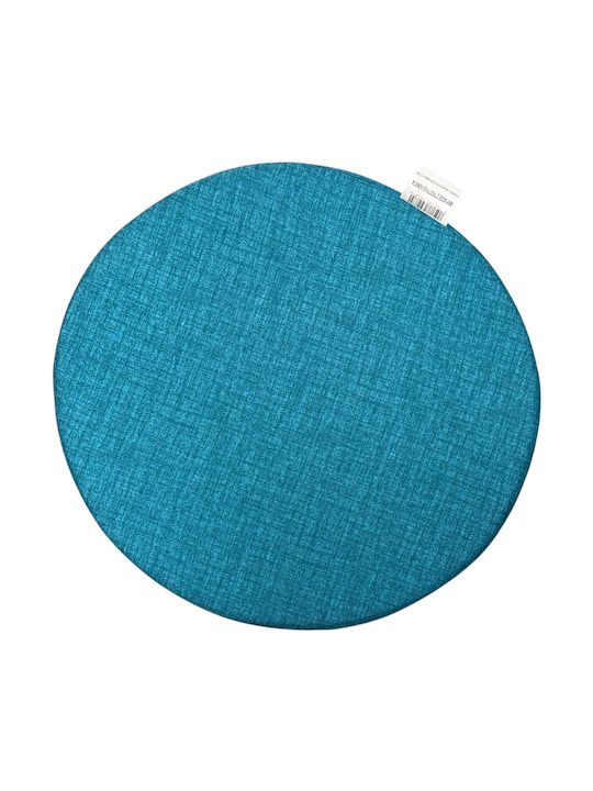 Garden Chair Cushion Round Light Blue 44.5x44.5cm