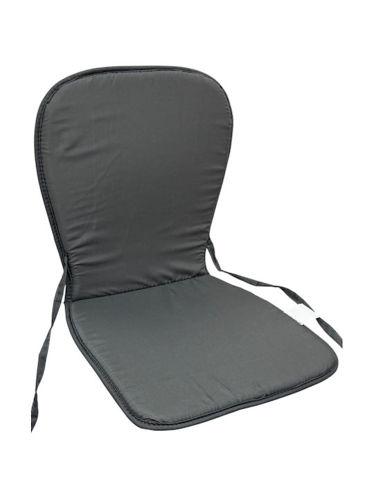 Garden Chair Cushion with Backrest Gray 42x77cm