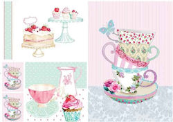 Χαρτί Decoupage Deco 30gr 29,7χ42cm Τούρτα-φλυτζάνια Skag