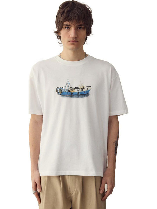 NWHR Herrenblusen Kurzarm T-Shirt Weiß