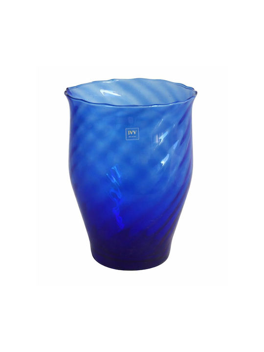 keleman Decorative Vase Glass Blue Y25cm
