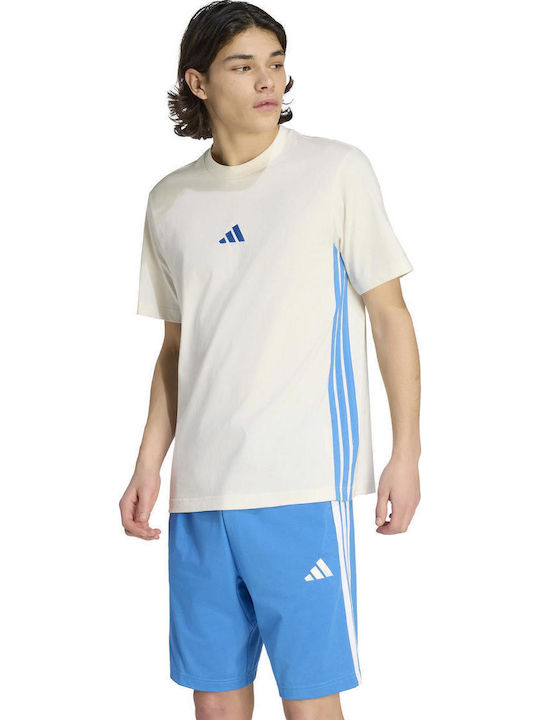 adidas M 3s Мъжка Тениска С Къс Ръкав Бял/Син