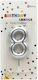 Cake Candle Number 8 Silver 8 Cm