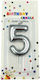 Cake Candle Number 5 Silver 8 Cm