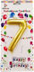 Cake Candle Number 7 Gold 8cm
