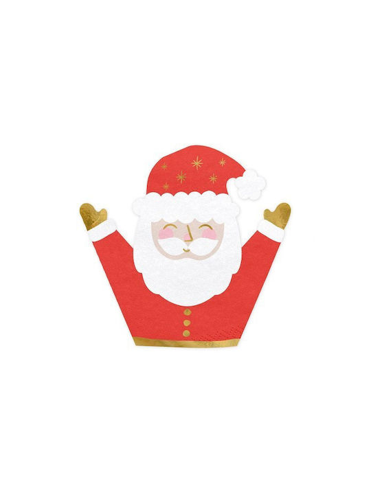 Formelle Weihnachtliche Servietten mit Weihnachtsmann 20 Stück